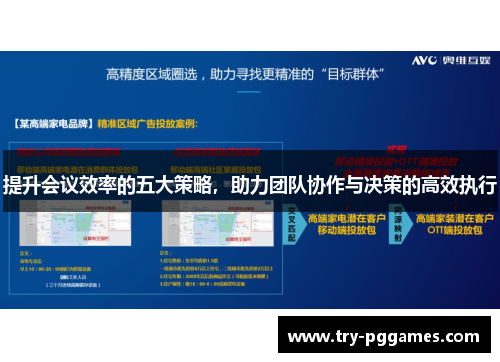 提升会议效率的五大策略，助力团队协作与决策的高效执行