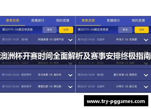澳洲杯开赛时间全面解析及赛事安排终极指南